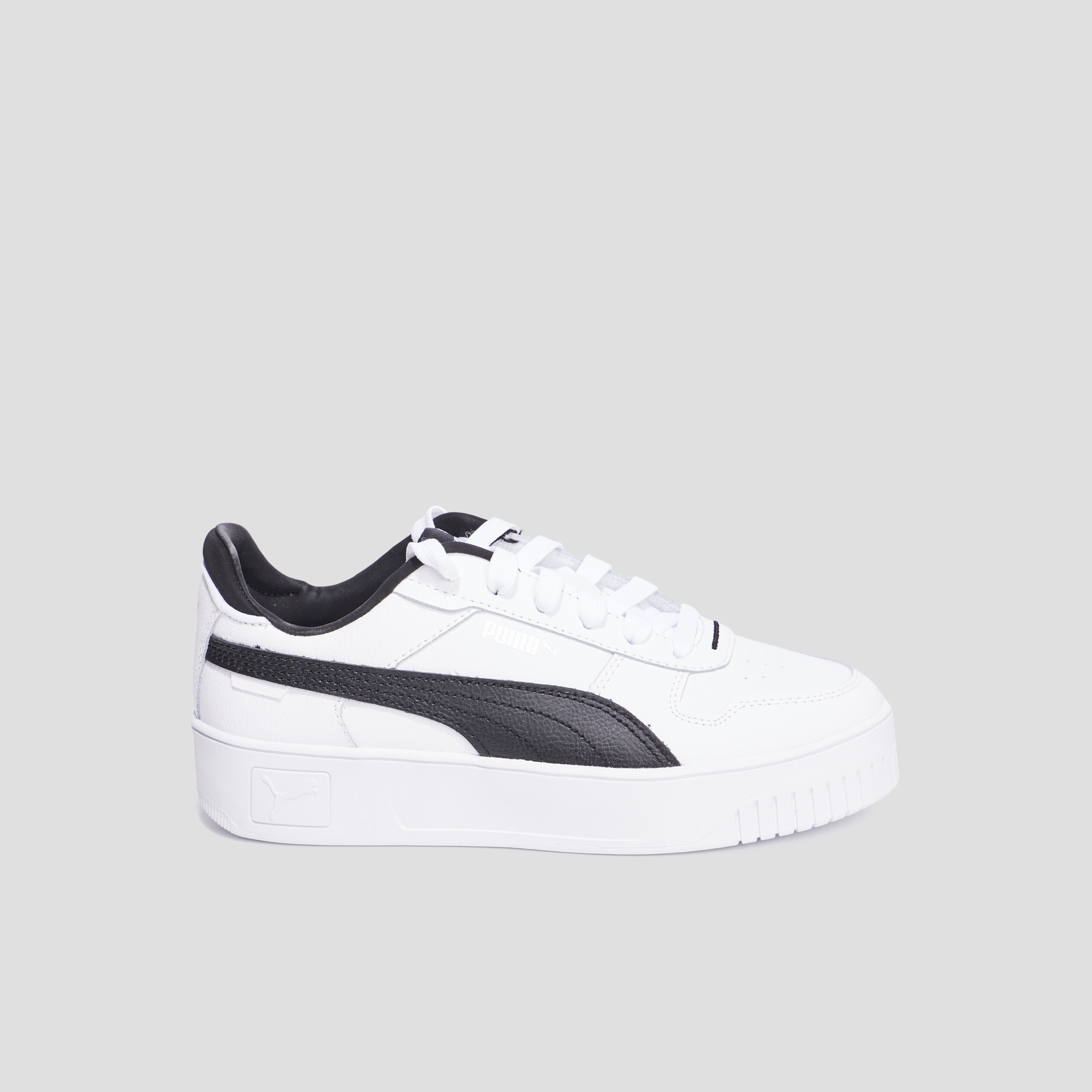 Tennis basses en cuir Puma Carina Street noir femme | La Halle