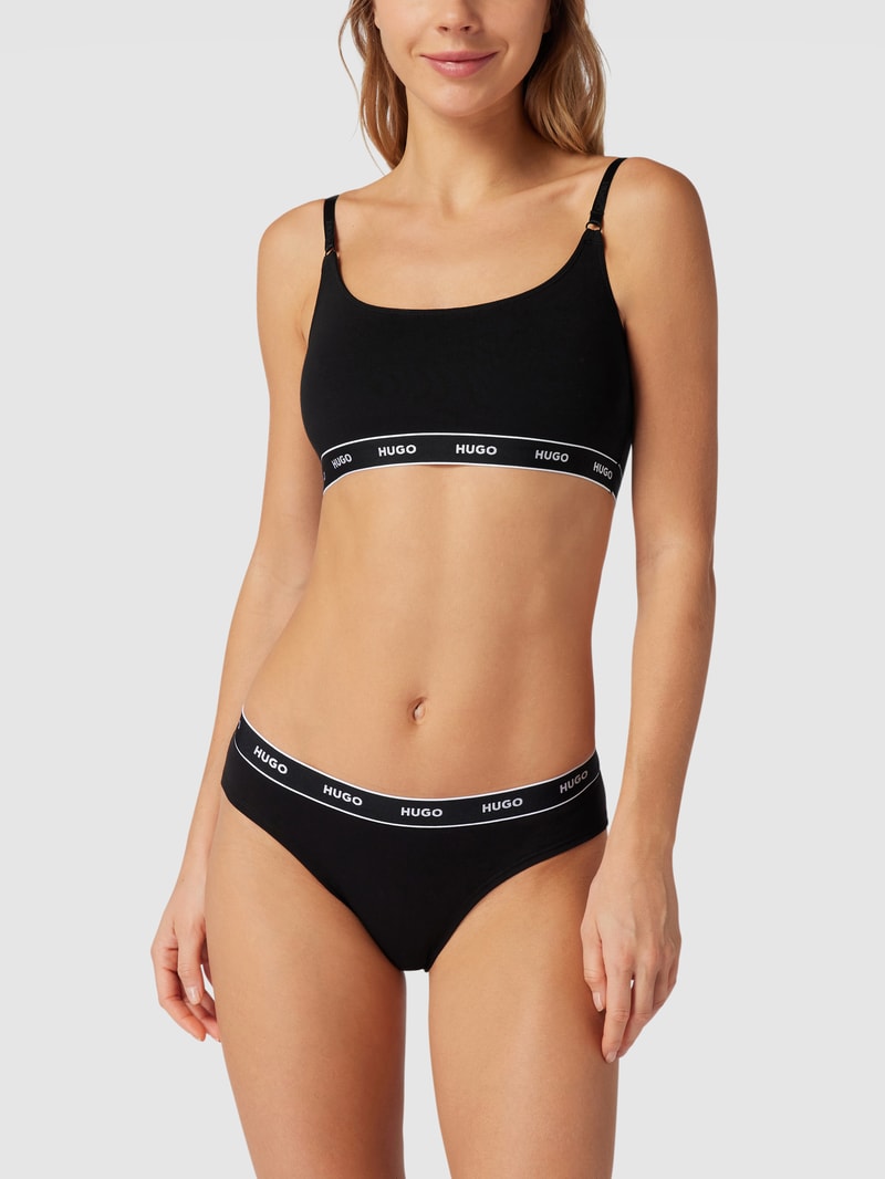 Soft-BH mit Logo-Bund im 2er-Pack in schwarz