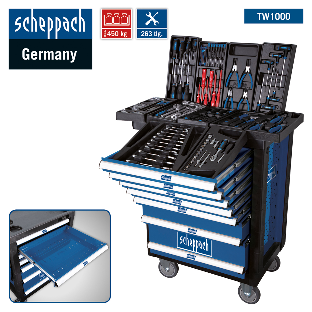 Scheppach Werkstattwagen TW1000 263 tlg.