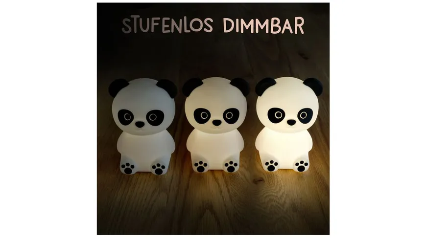 MegaLight LED Kinder Nachtlicht PADDY PANDA RGB dimmbar mit Timer