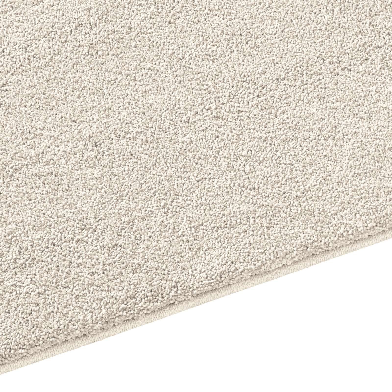 Teppich Kurzflor-Frisee-Teppich Madrid Uni, TaraCarpet, rechteckig, Höhe: 9 mm, uni creme Wohnzimmer Schlafzimmer Esszimmer Kinderzimmer 080x150