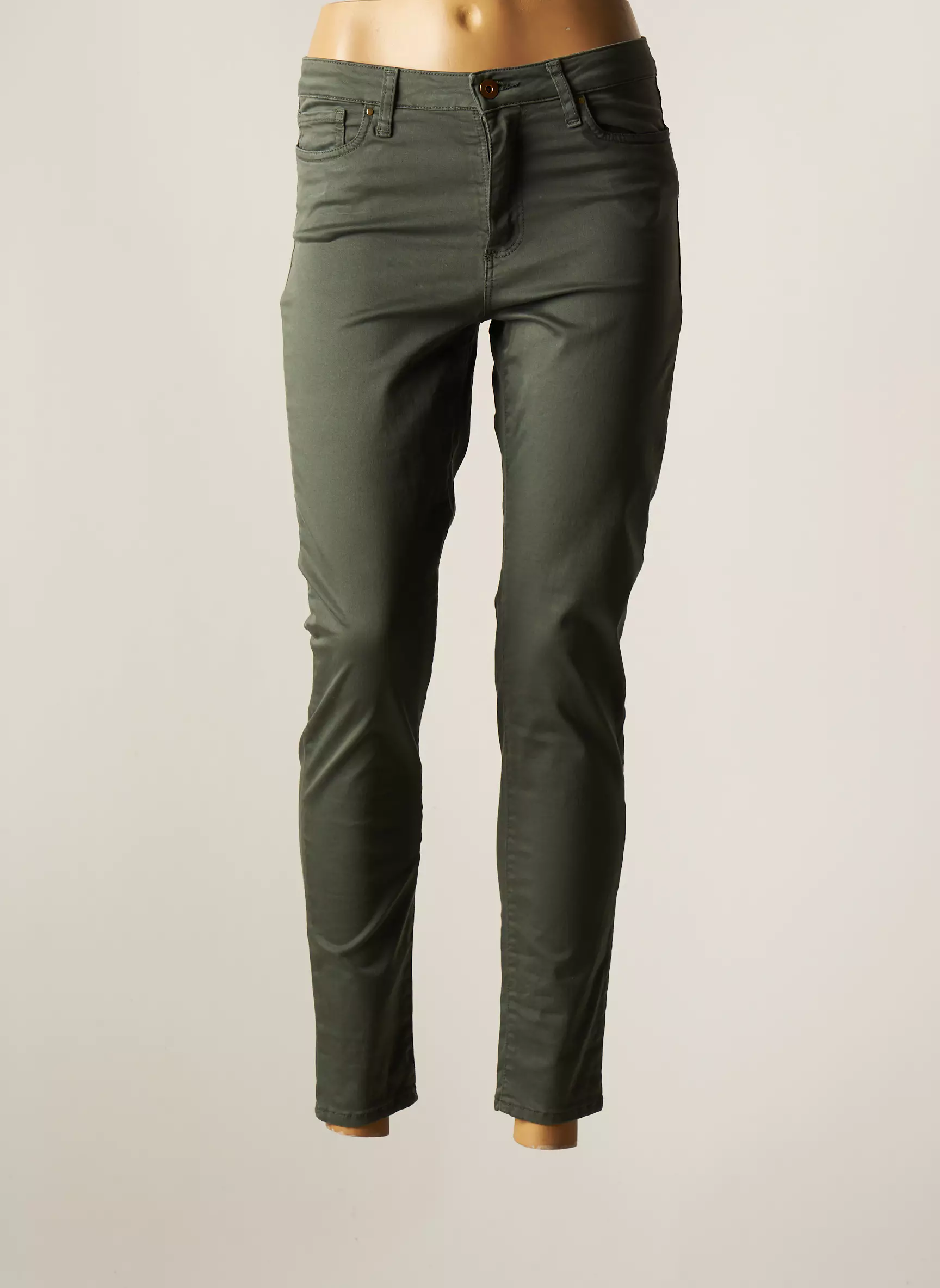 Lcdn Pantalons Slim Femme couleur vert