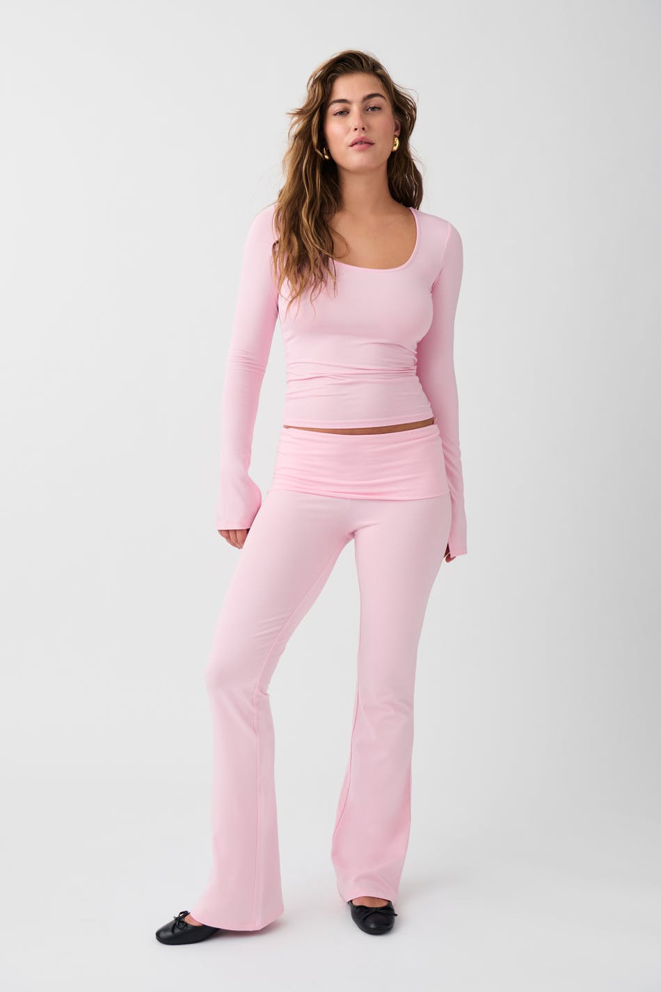 Soft touch folded trouser