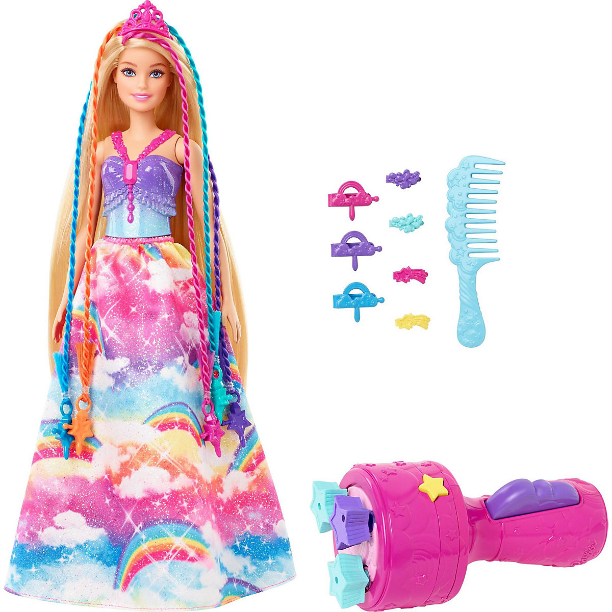 Barbie Dreamtopia Prinzessin Puppe inkl. Haare zum Flechten, Anziehpuppe