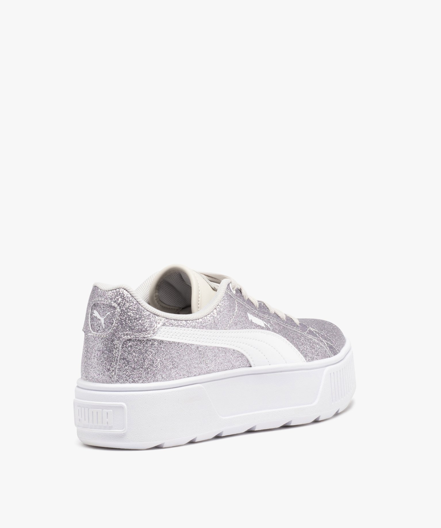 Baskets femme pailletées à semelle plateforme - Puma argent | GEMO