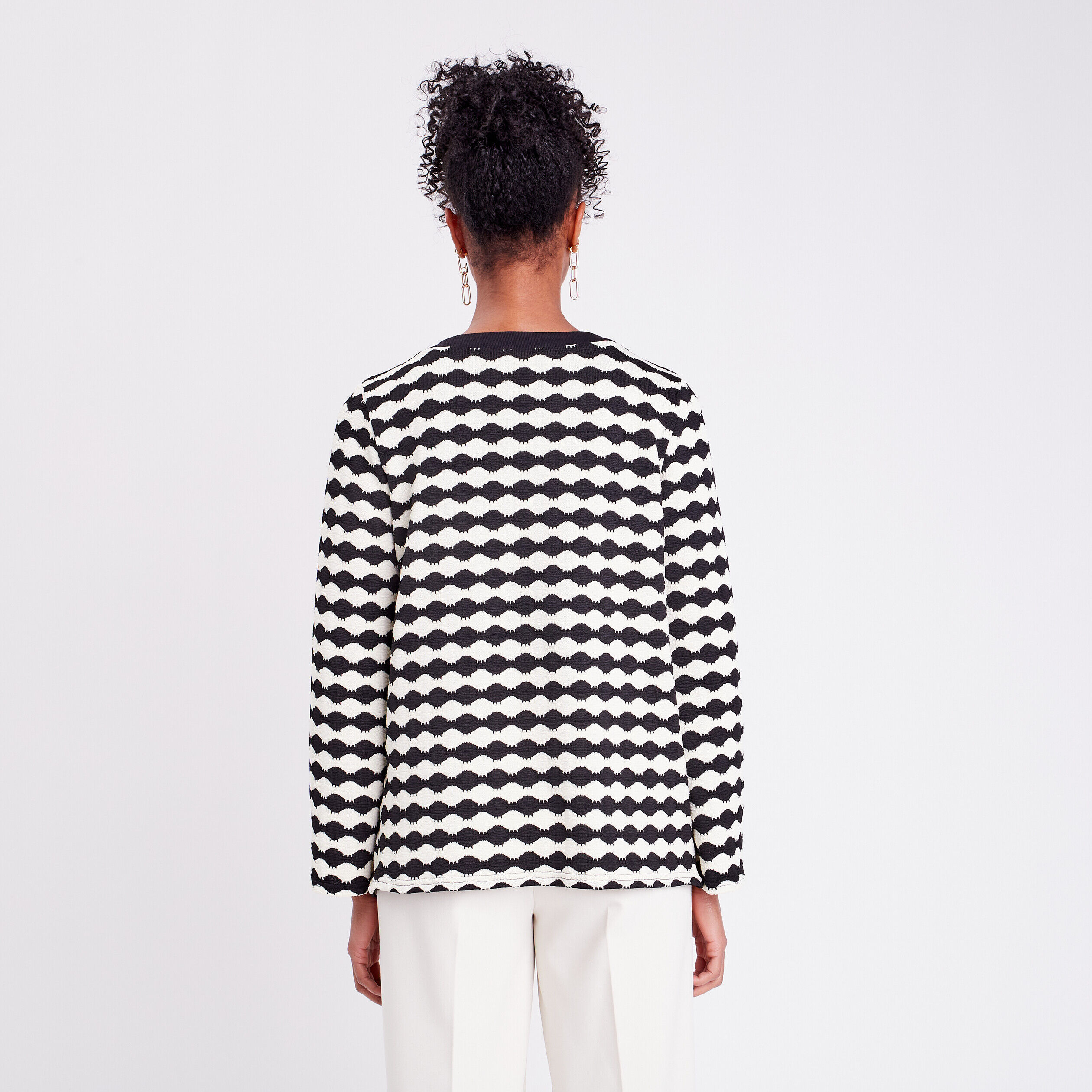 Veste évasée manches pagodes noir femme | Cache Cache