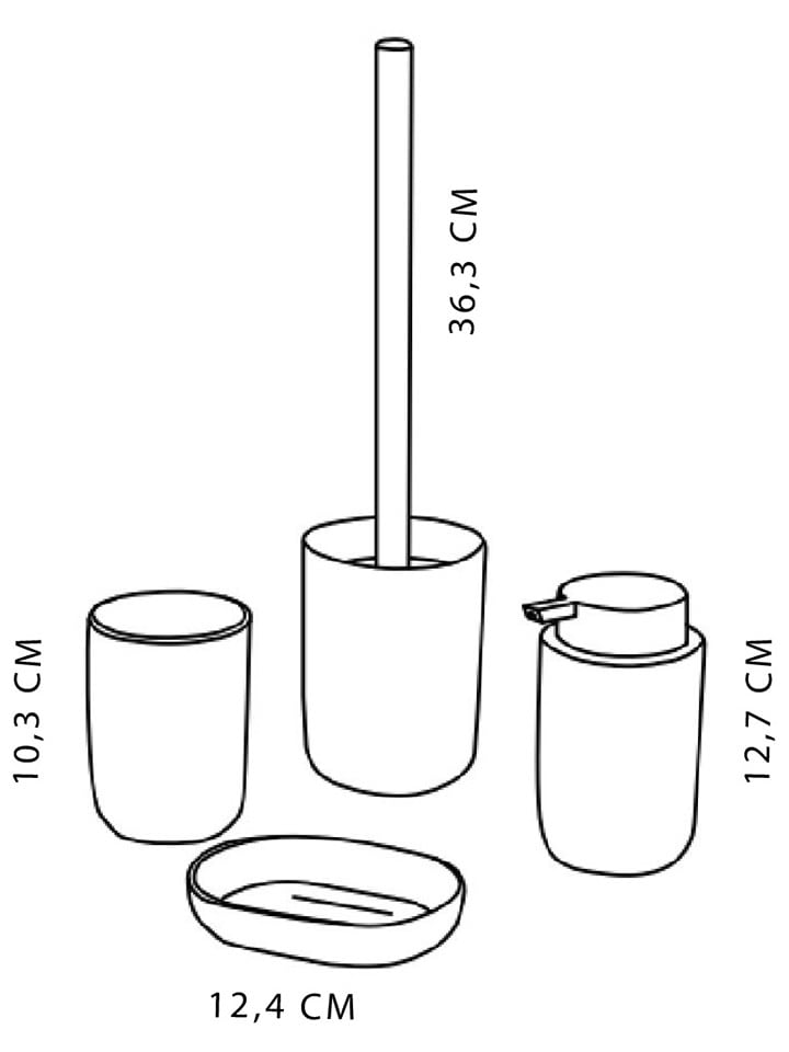 UTILITY 4tlg. Bad-Accessoires-Set in Grün günstig kaufen onesize
