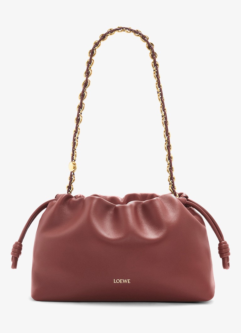LOEWE Flamenco jēra ādas sajūga soma ar plecu siksnu