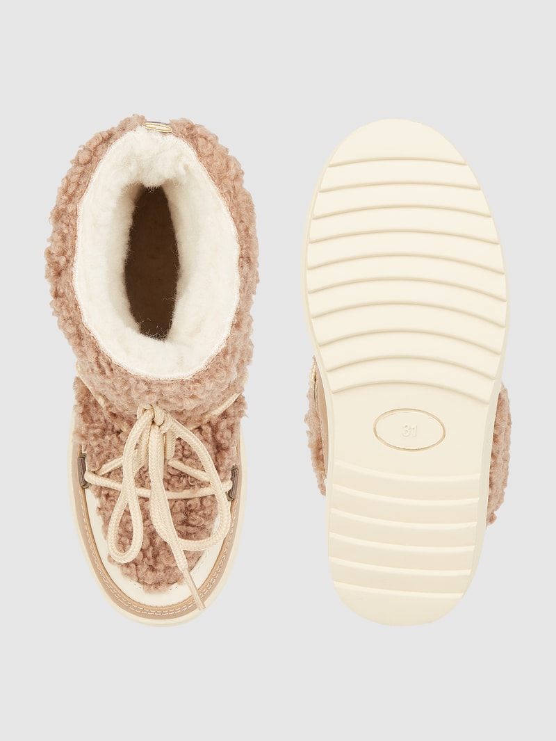 Boots mit Teddyfell in camel