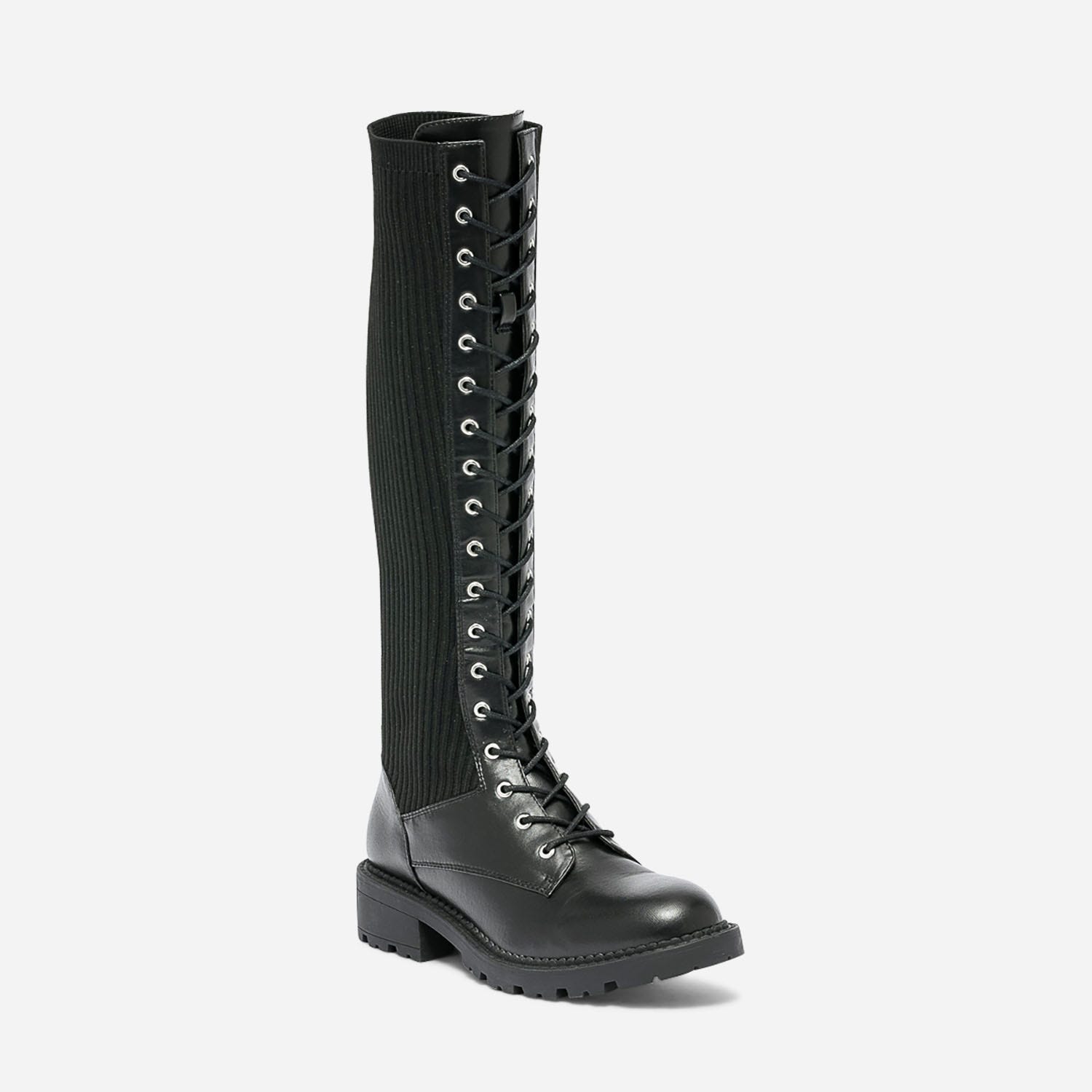 Botte-chaussette TEXTO noire