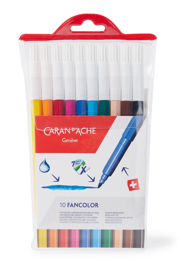 Étui à crayons Caran d'Ache Cl Fancolor 10 couleurs