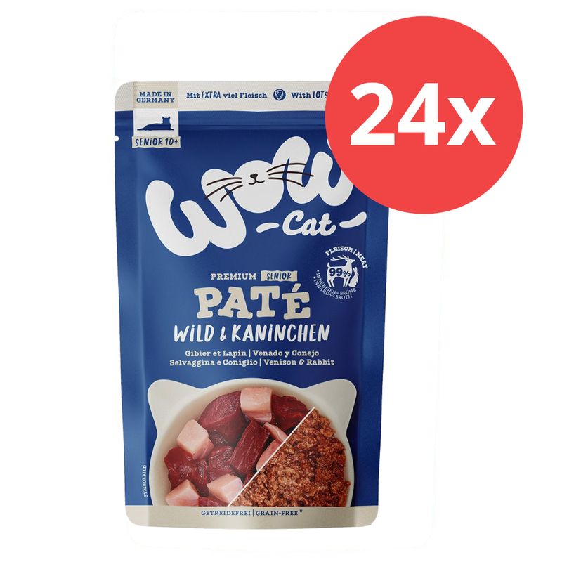 Sparpaket WOW Cat Senior Paté 24 x 125 g zu TOP-Preisen | bitiba