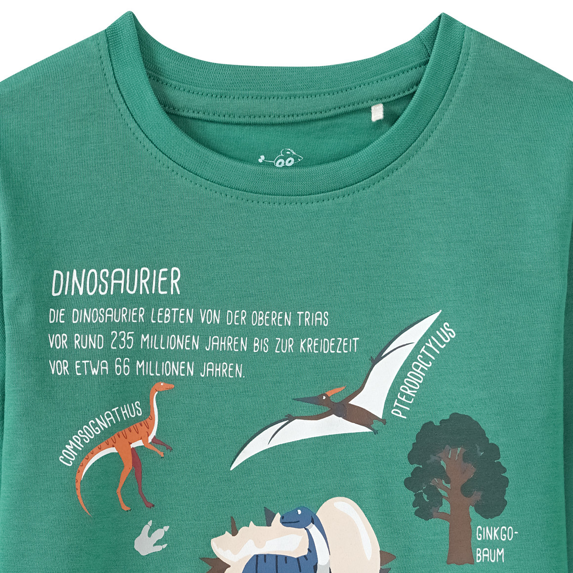 Kinder Langarmshirt mit Dinosaurier-Motiv