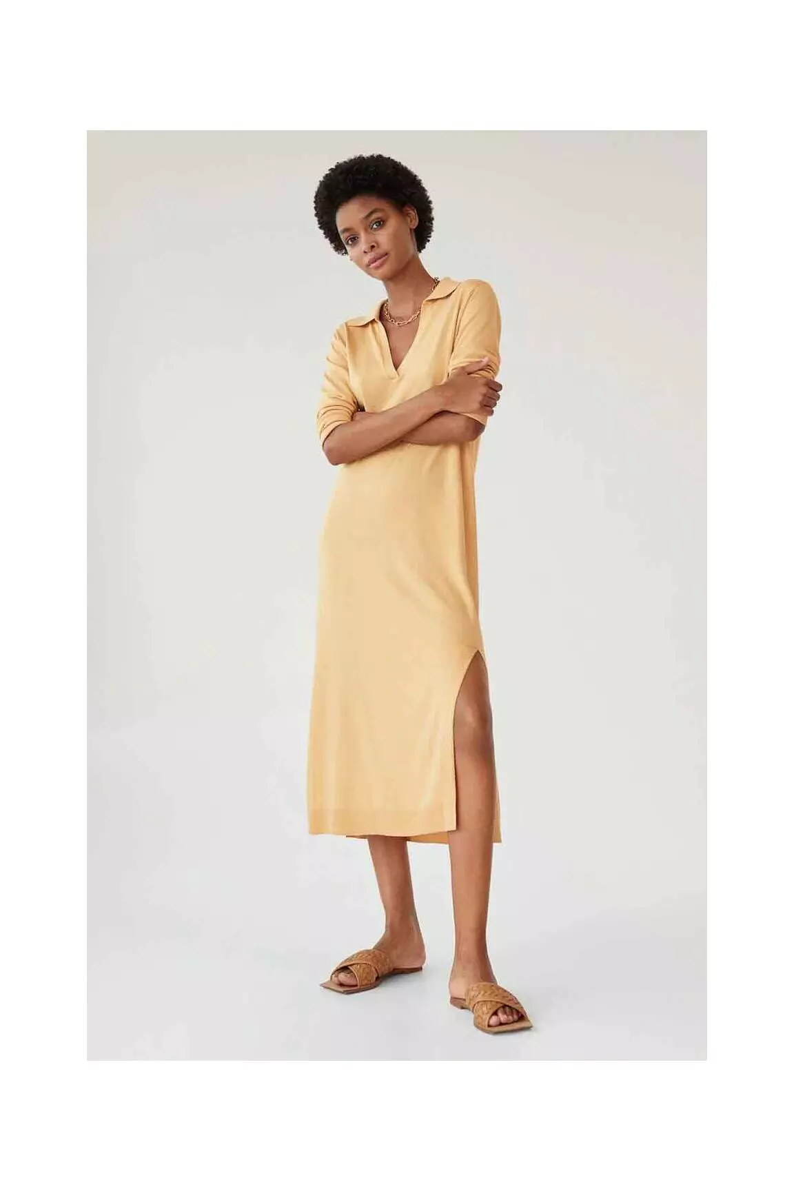 Mango Robes Pulls Femme couleur marron