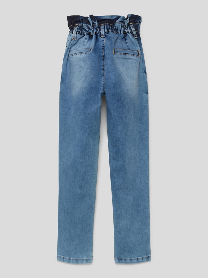 Jeans mit Paperbag-Bund in jeans
