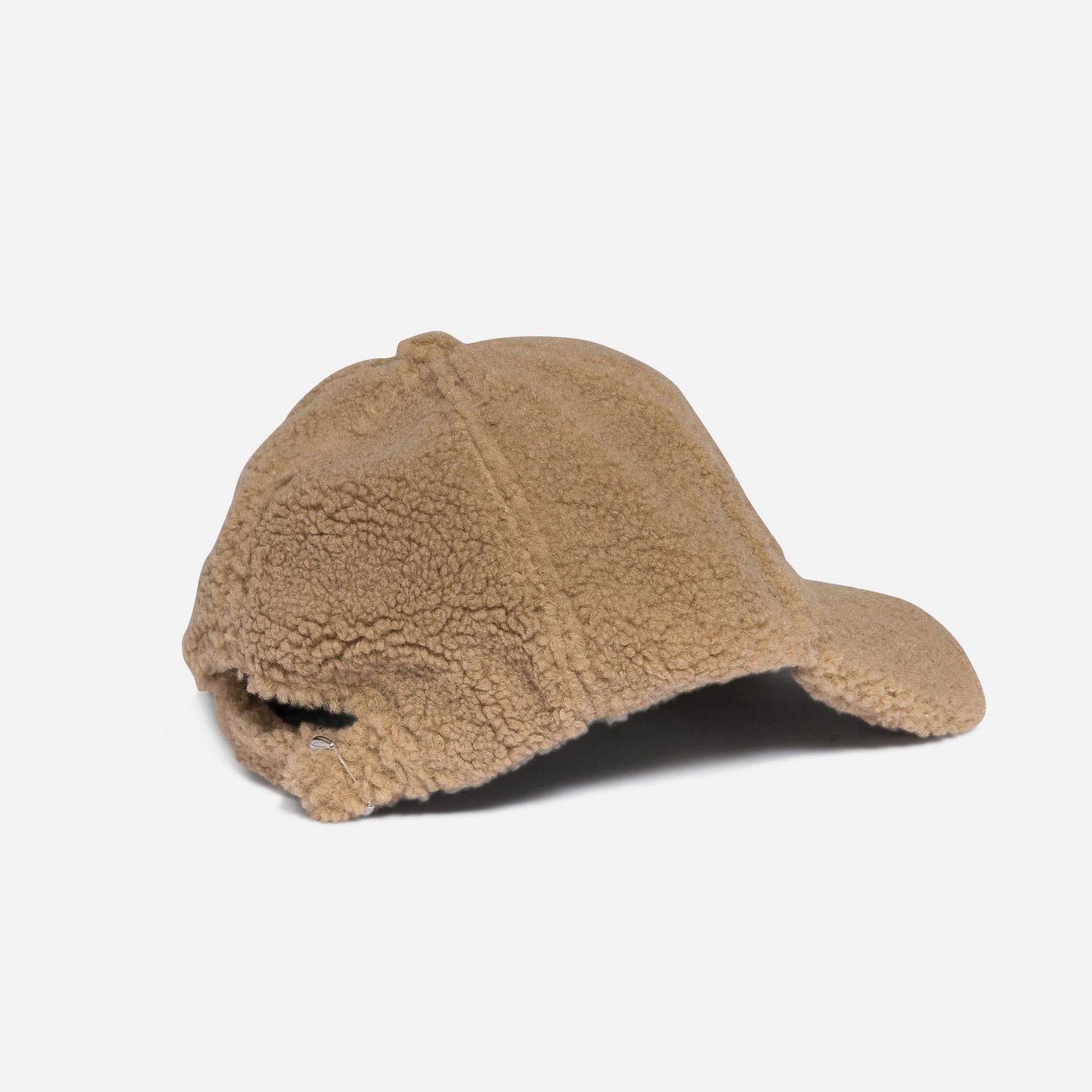 Casquette TEXTO beige en sherpa