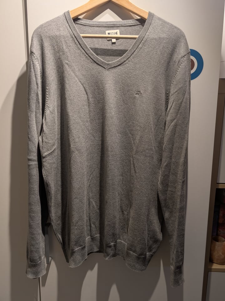 Mustang Pullover in Grau günstig kaufen L