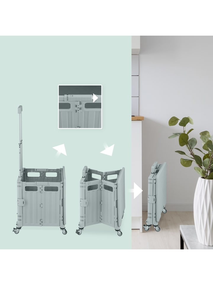 relaxdays Einkaufstrolley in Grau günstig kaufen onesize