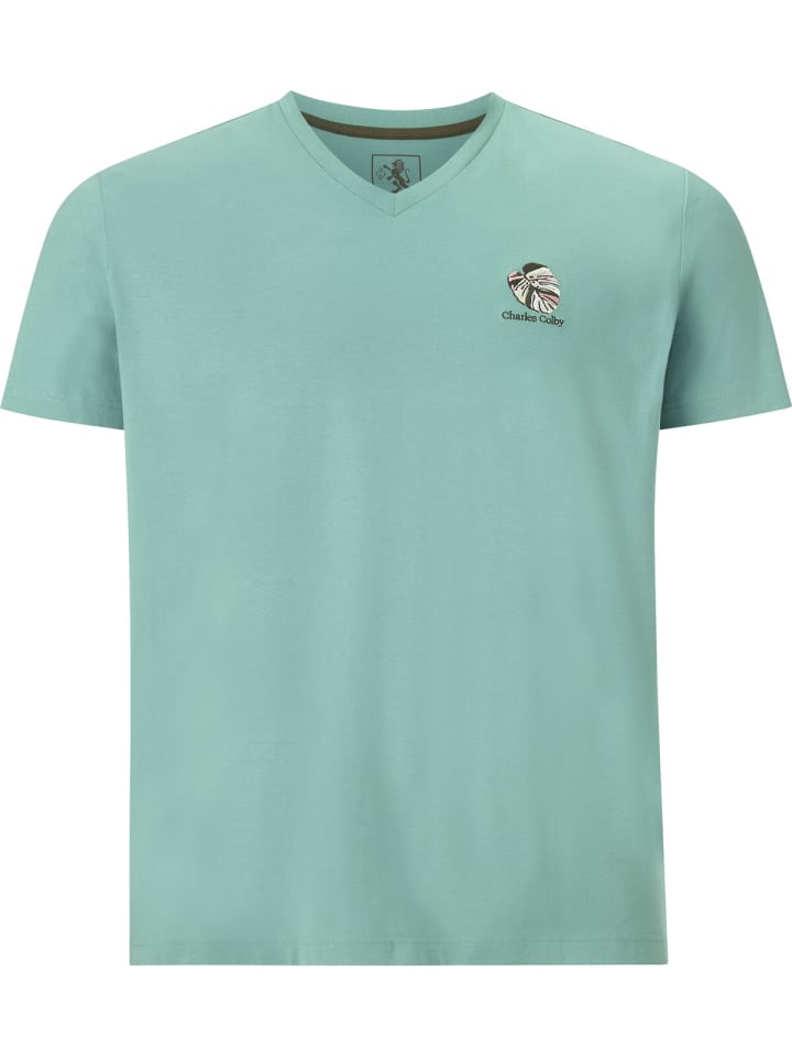 Charles Colby Doppelpack T-Shirt EARL RHODIN in helllila grün günstig kaufen