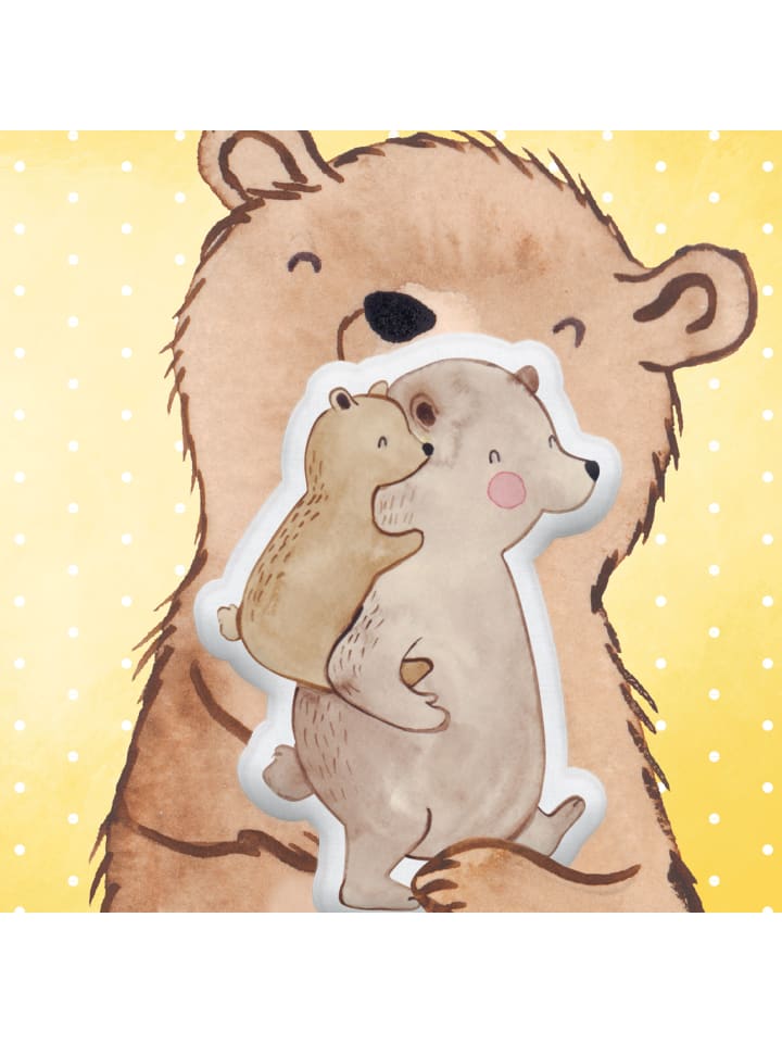 Mr. & Mrs. Panda Kissen Kuscheltier Papa Bär ohne Spruch in Weiß günstig kaufen