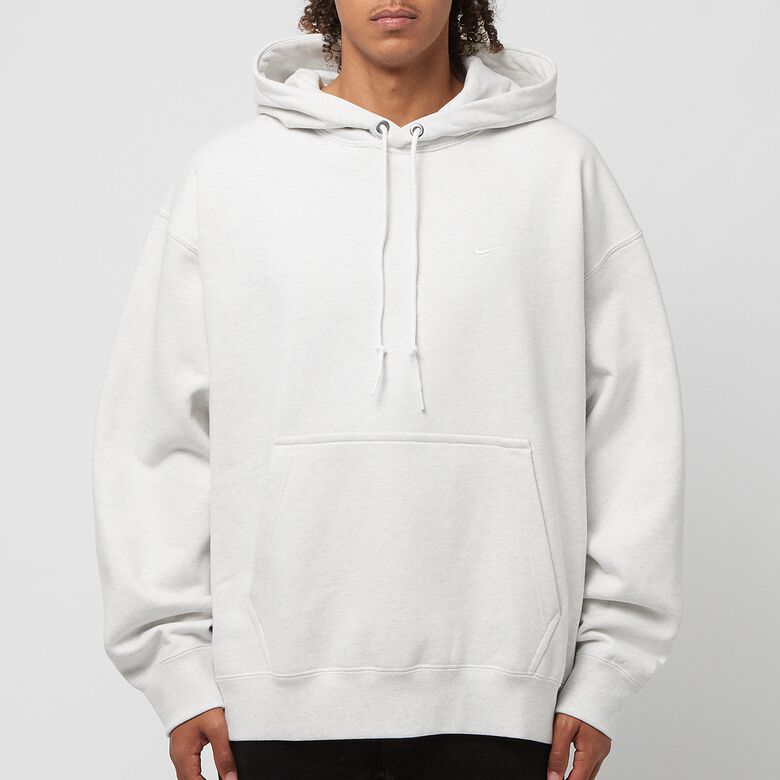 NIKE Solo Swoosh Fleece Hoodie birch heather/white