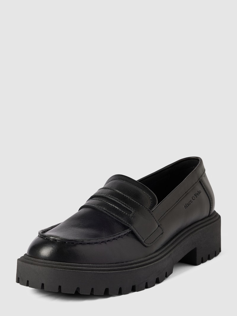 Penny-Loafer aus Leder Modell 'PIA' in schwarz