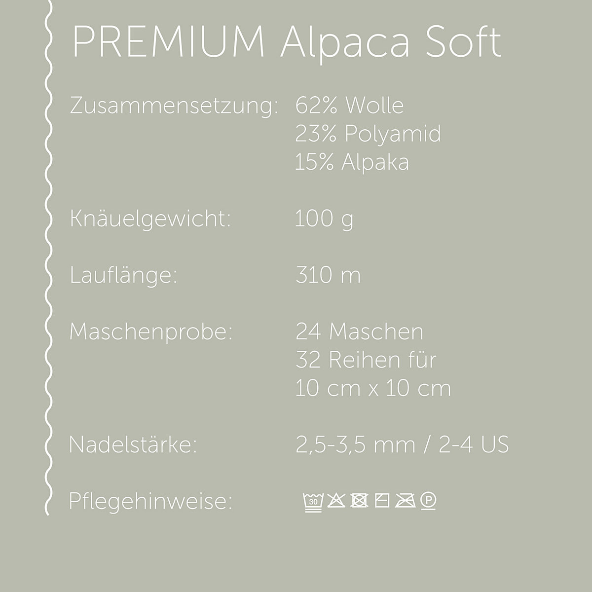 Handstrickgarne Premium Alpaca Soft, 100g Hellblau
