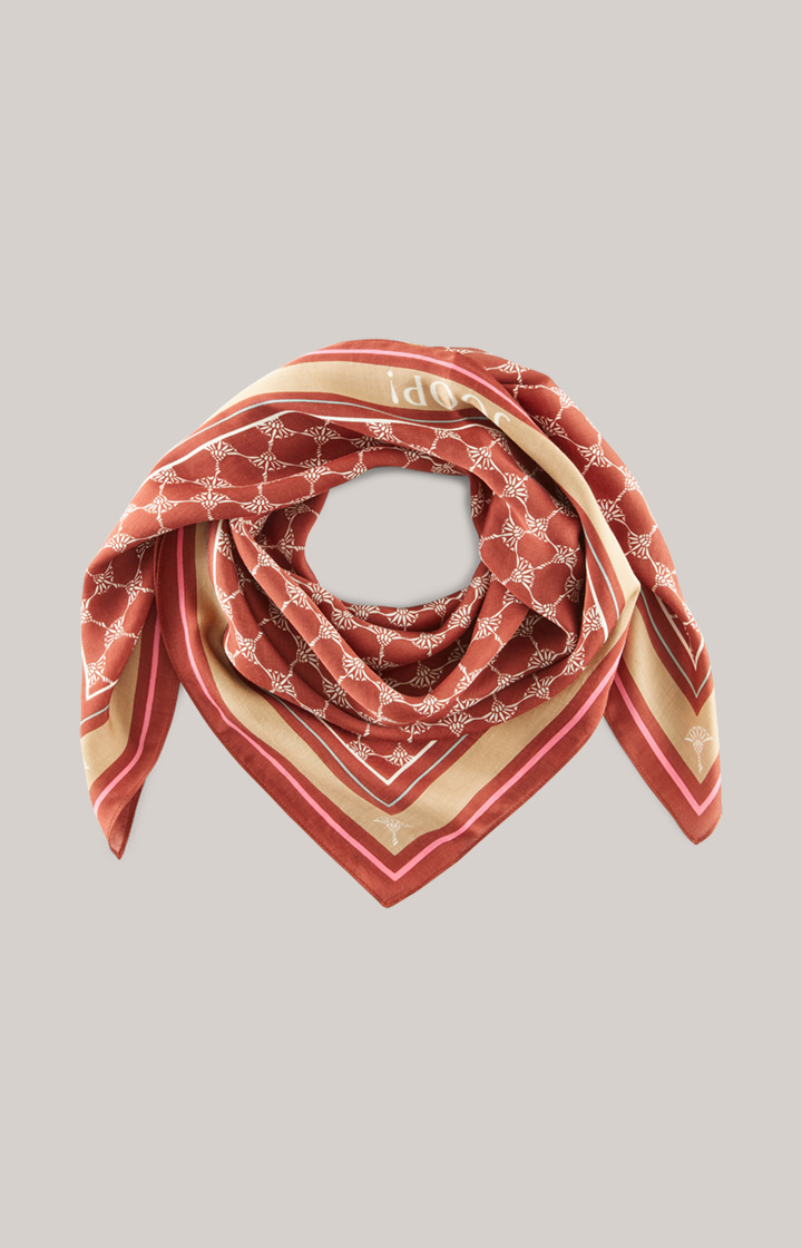 Cornflower-Tuch in Kupferbraun/Beige