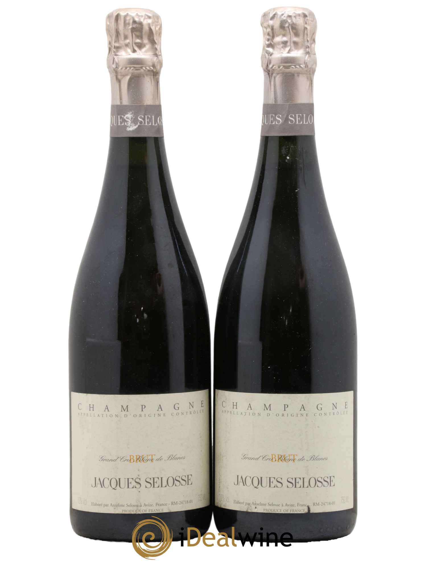 Brut Grand Cru Blanc de Blancs Jacques Selosse   - Lot de 2 Bouteilles
