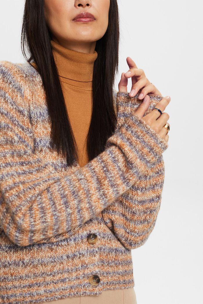 Mehrfarbiger Cardigan mit V-Ausschnitt