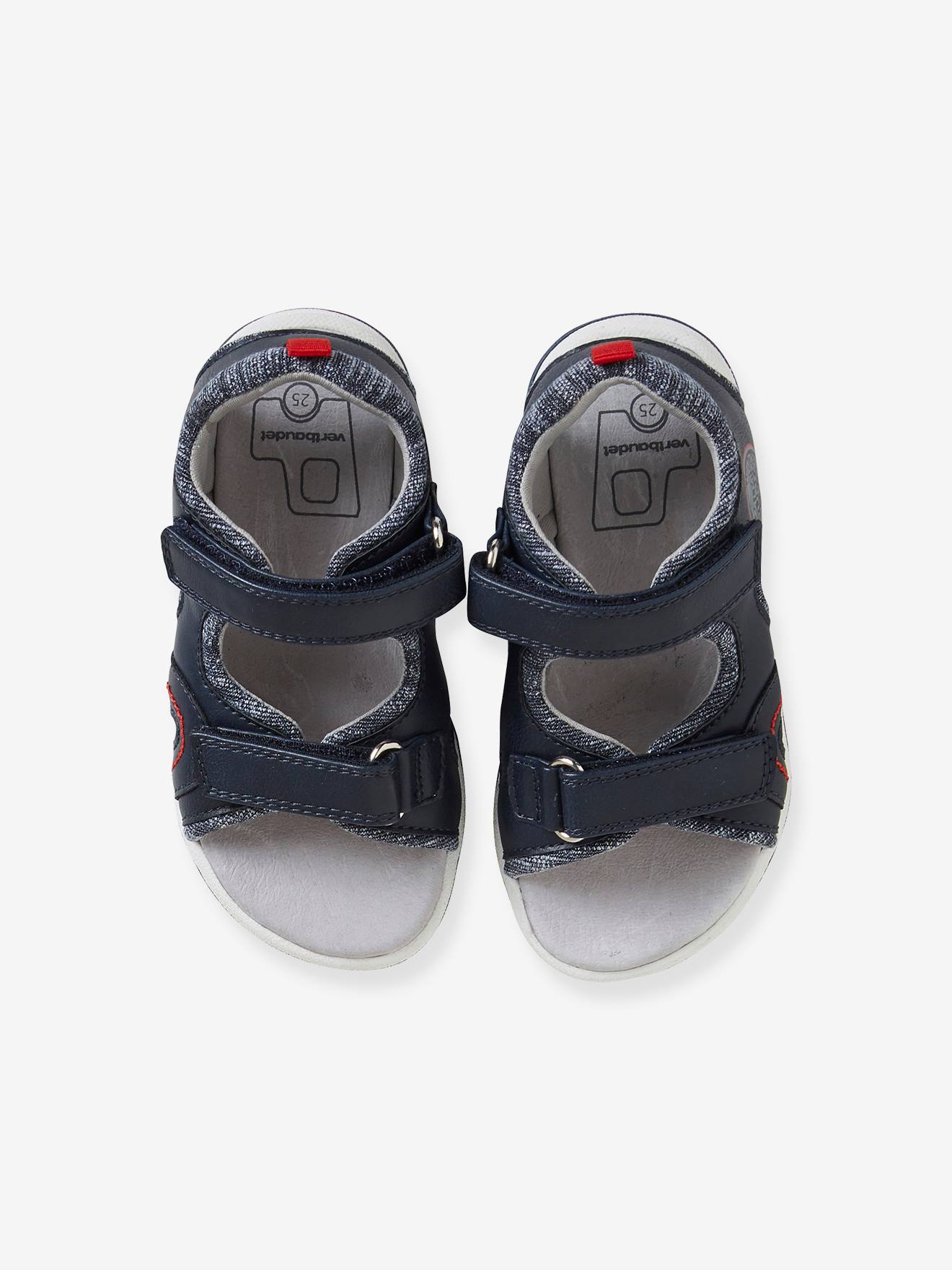 Vertbaudet Jungen Klett-Sandalen mit Anziehtrick - blau