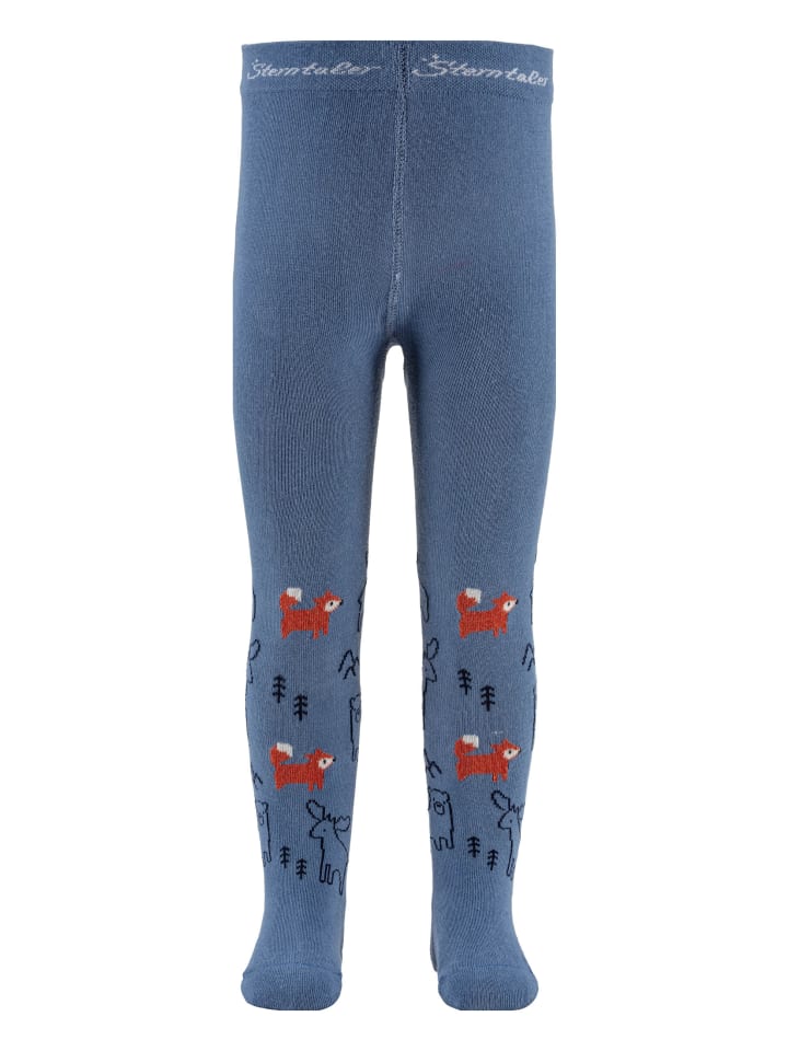 Sterntaler Strumpfhose Waldtiere in mittelblau günstig kaufen 62