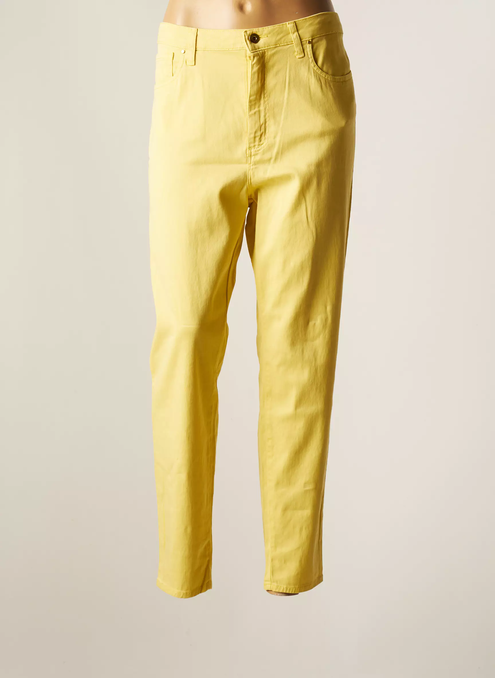 Lcdn Pantalons Slim Femme couleur jaune