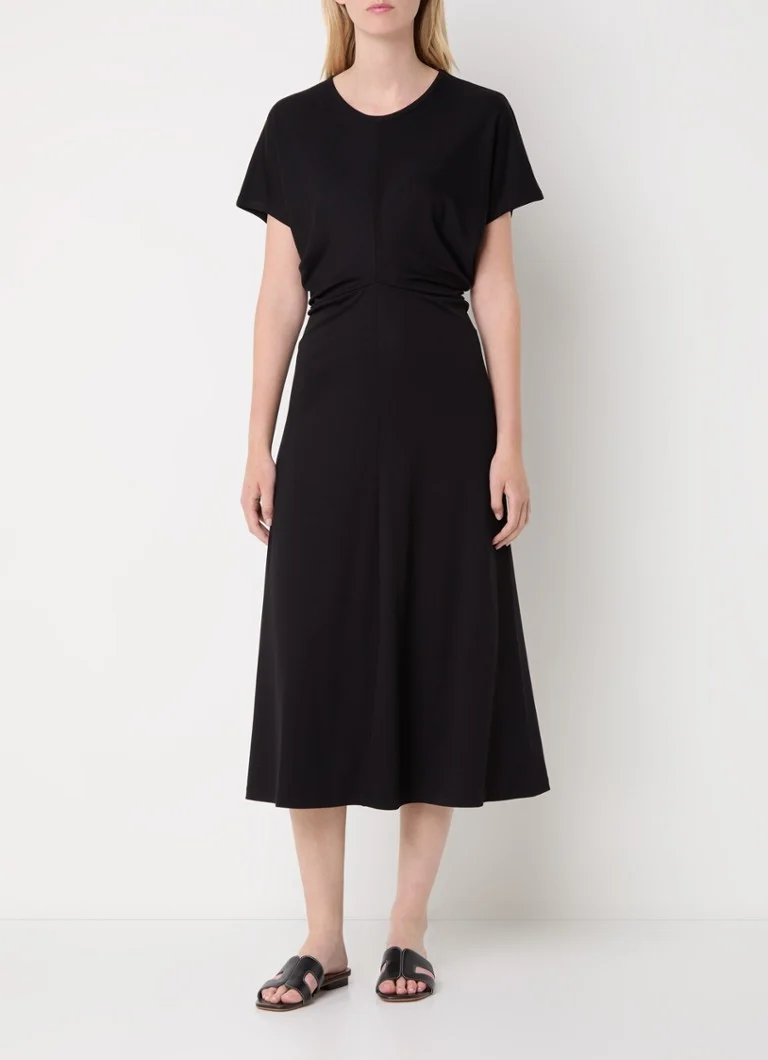 Vestido midi de punto con mangas murciélago de Marc O'Polo