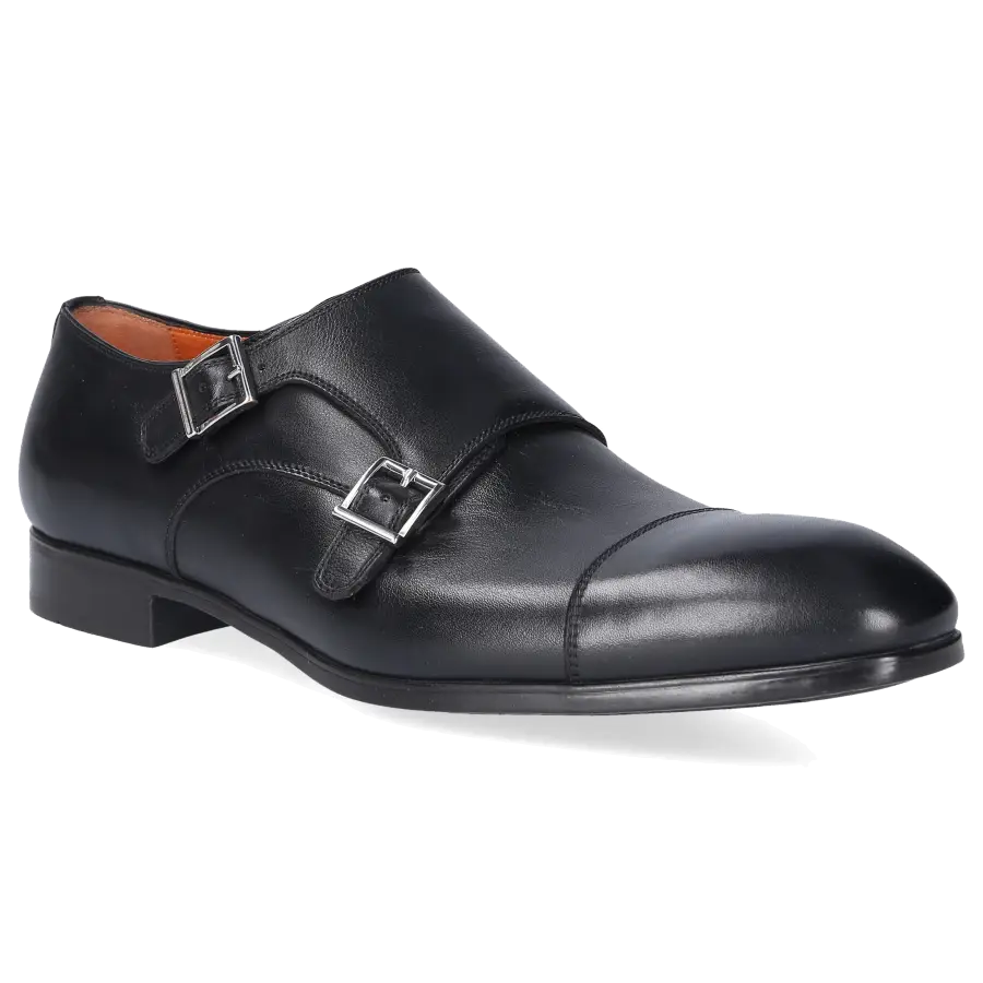Santoni - Monk Schuhe 14549 Kalbsleder - schwarz