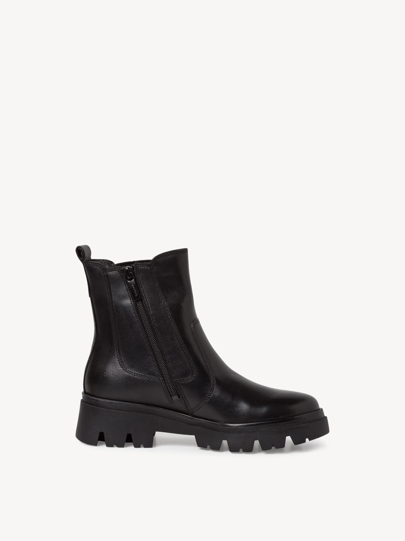 Bottine Chelsea en cuir - noir