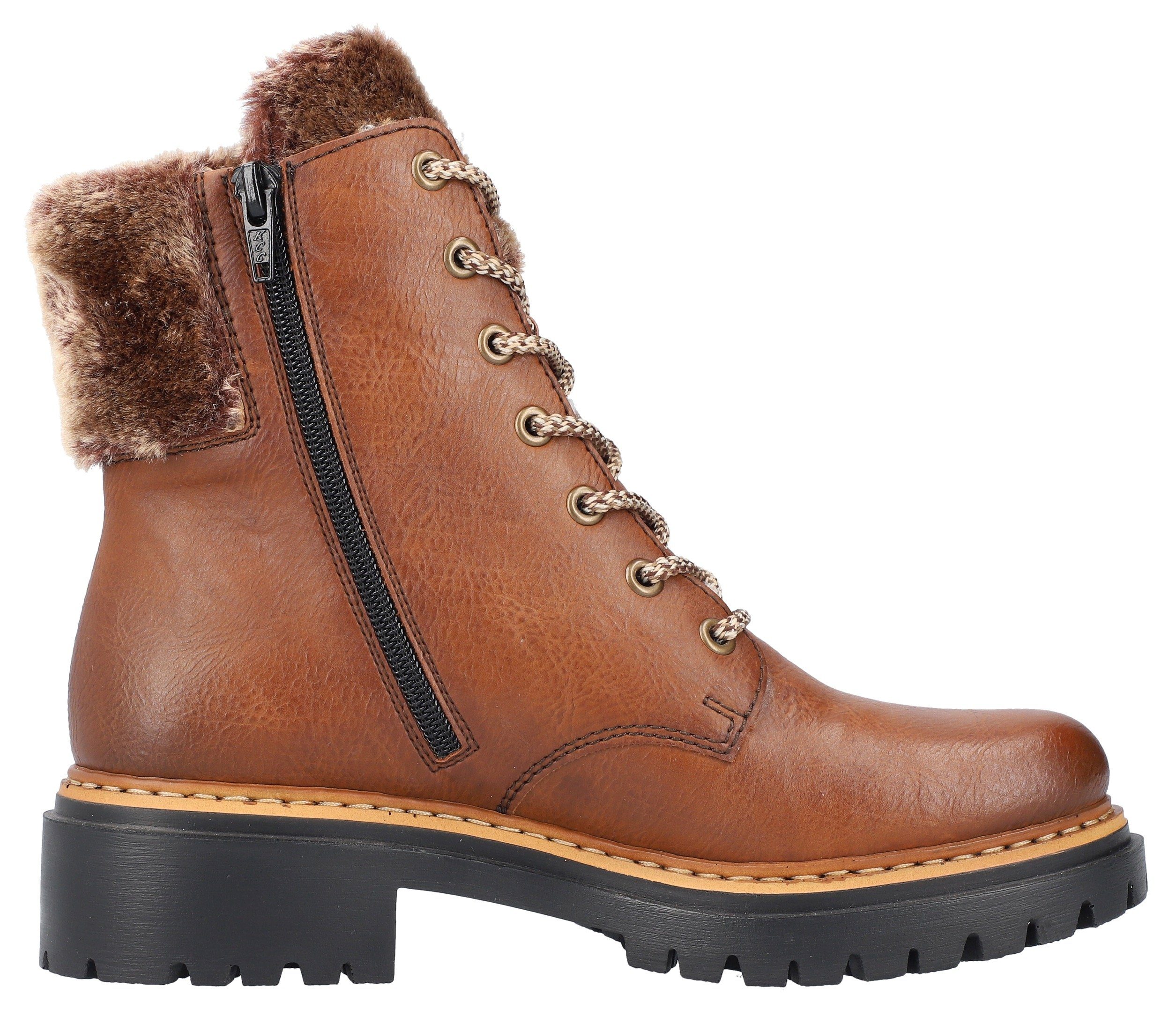 Rieker Winterstiefelette mit Fellimitat am Schaft