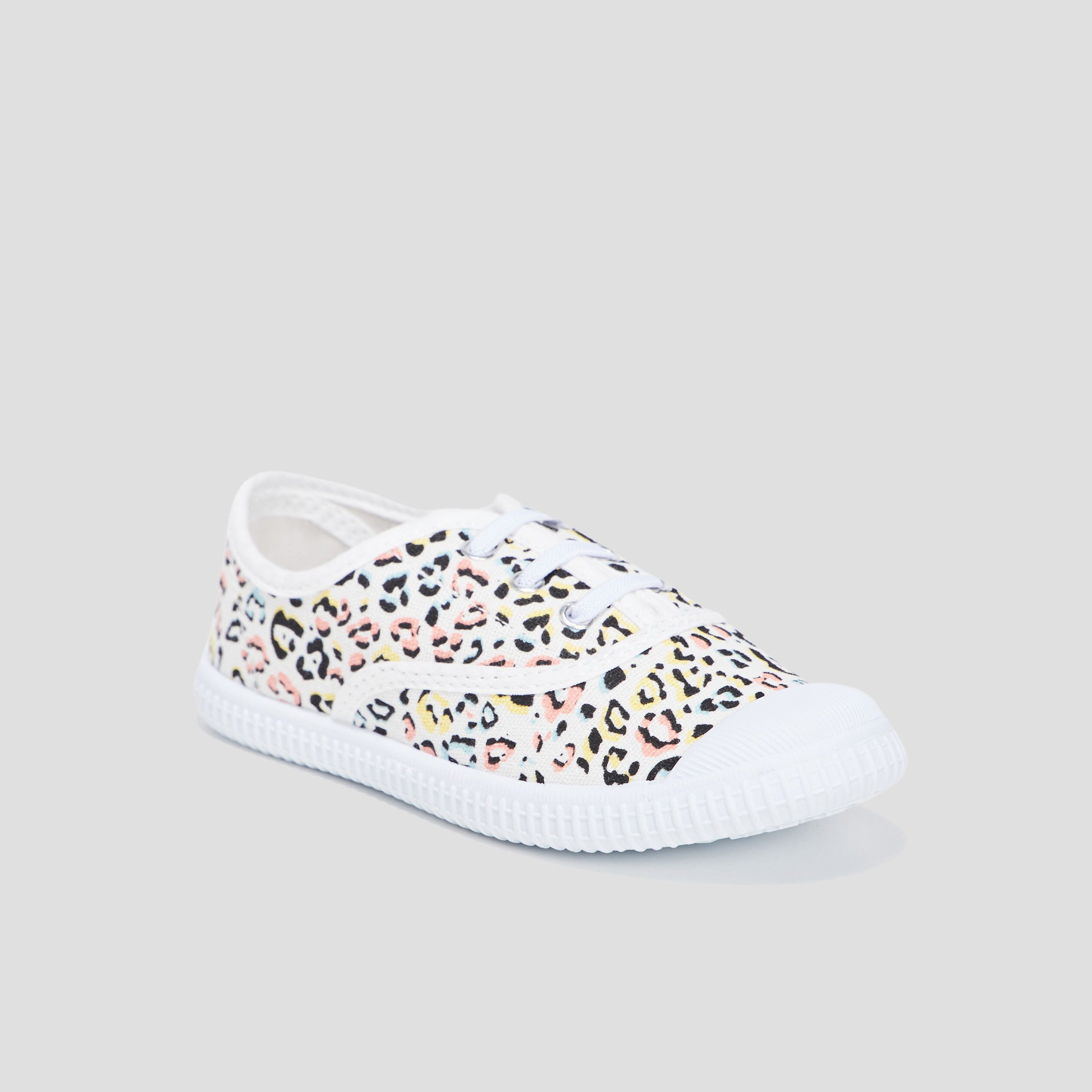 Tennis en toile à lacets multicolore fille | La Halle