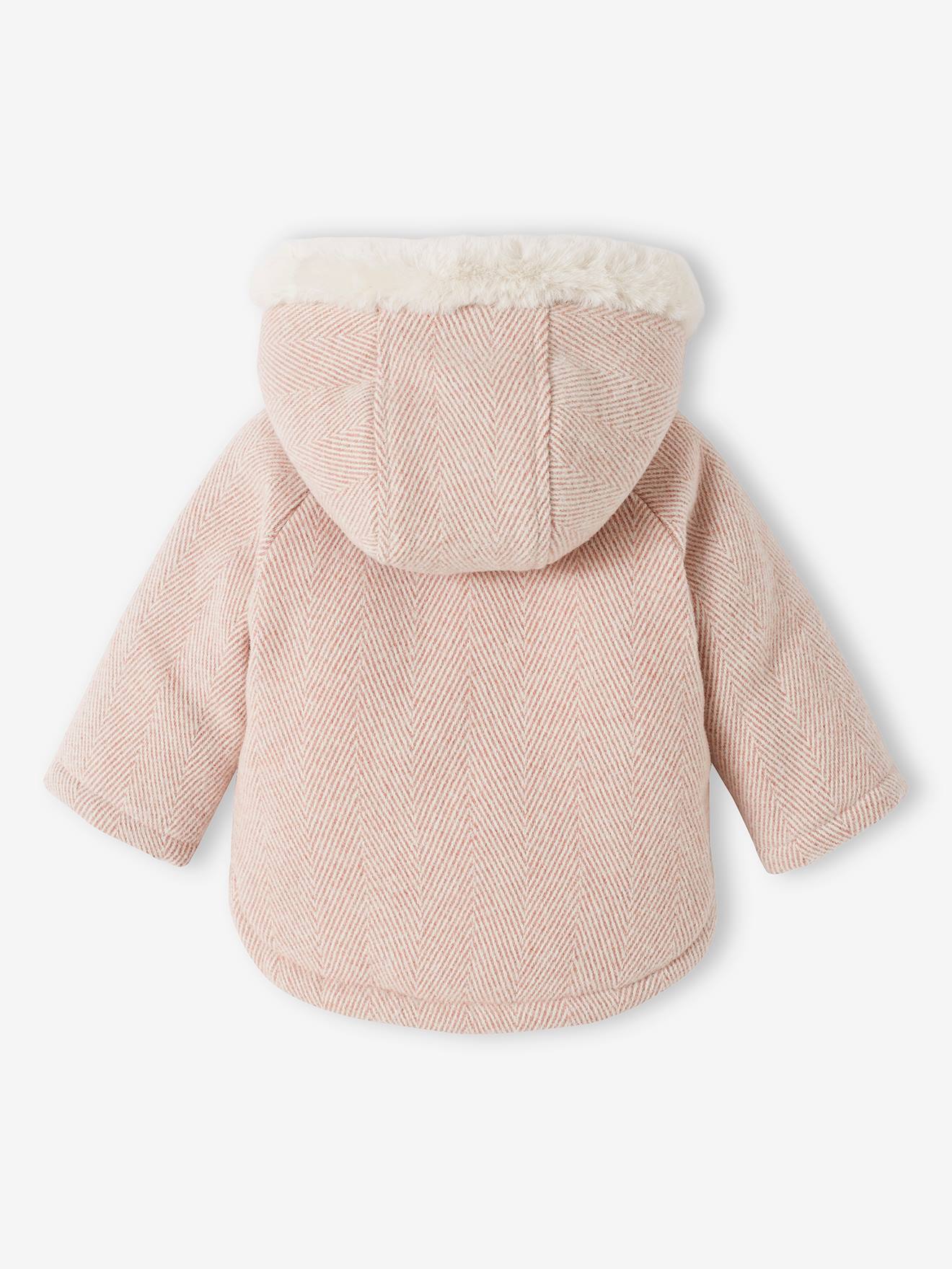 Vertbaudet Warmer Baby Wintermantel mit Recycling-Polyester - rosa