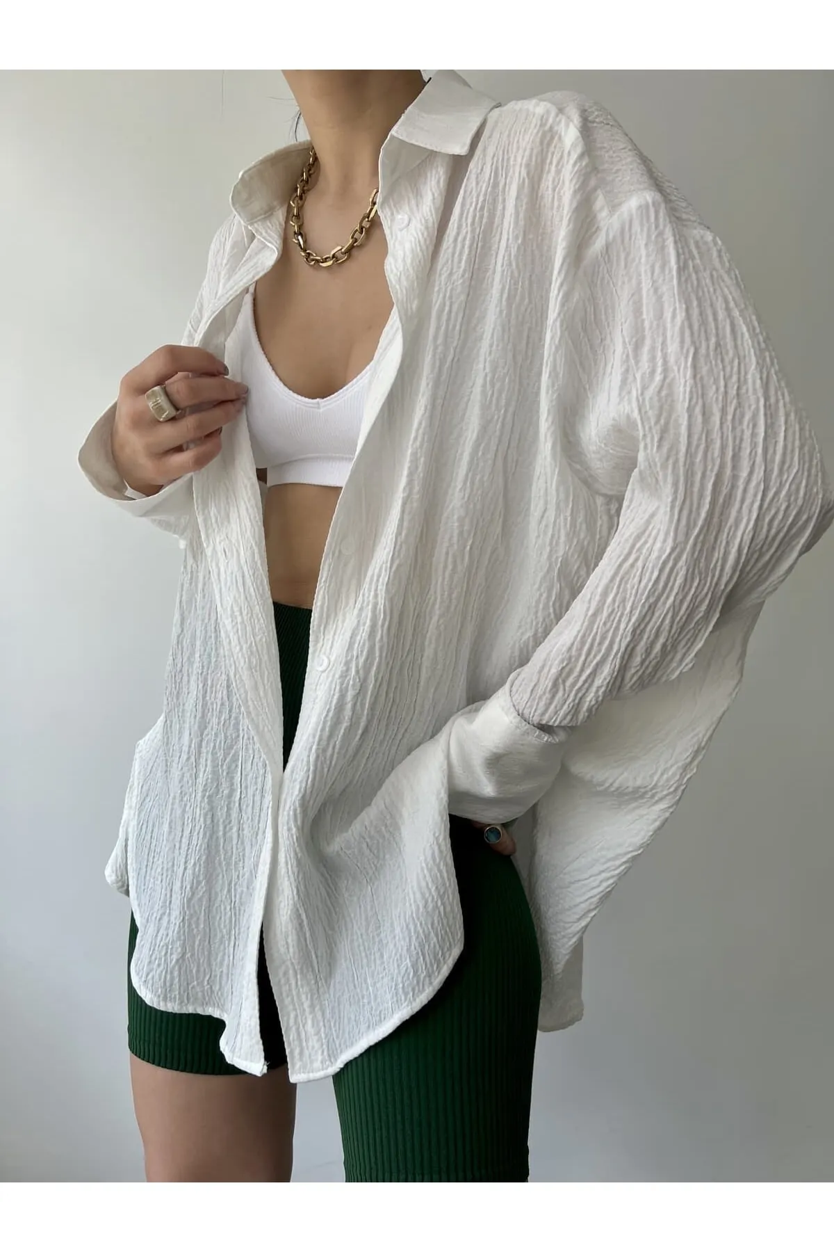 Mai  Weißes Oversize-Hemd von Durres