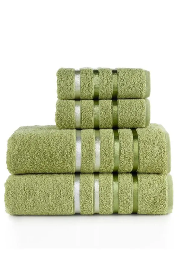 Karna Home  Bale 4-teiliges Badetuch-Set Grün