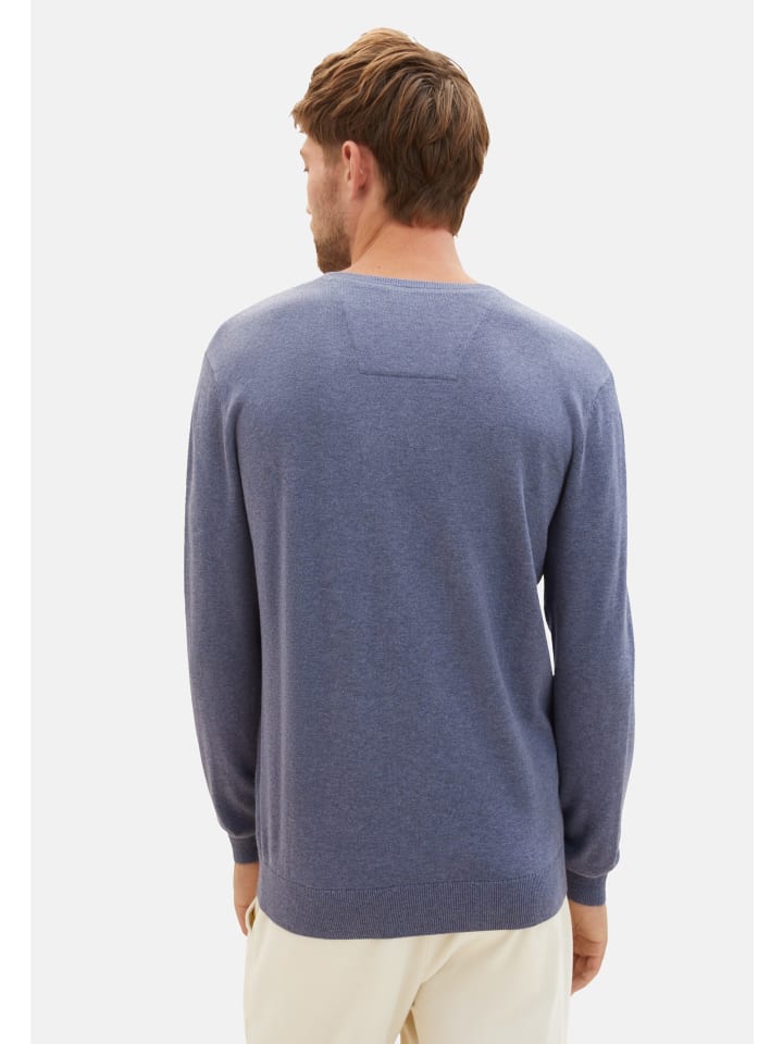 Tom Tailor Pullover 'Basic' in dunkelblau günstig kaufen