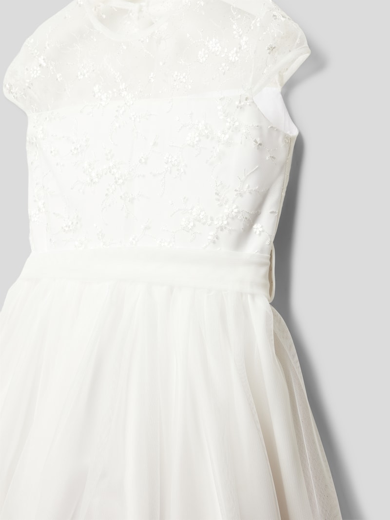 Kommunionskleid mit Spitzenbesatz in offwhite