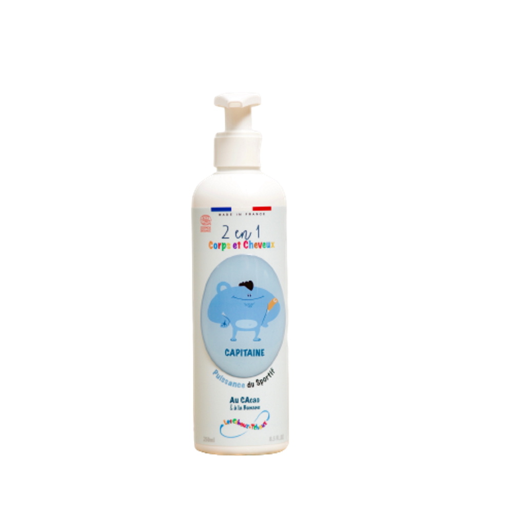 les caboux-tchoux Deux en Un Shampoing Gel Douche Capitaine : 250 ml 2 en 1 Shampoing Gel Douche