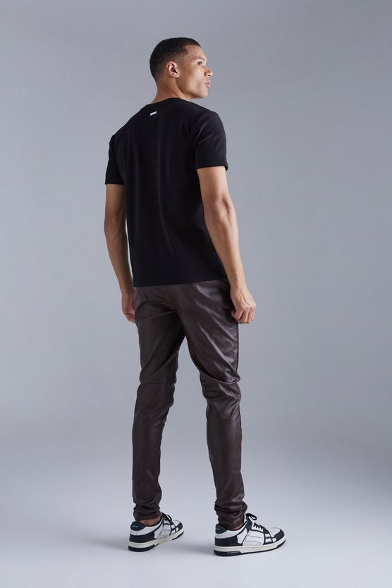 Tall beschichtete Skinny Twill Hose