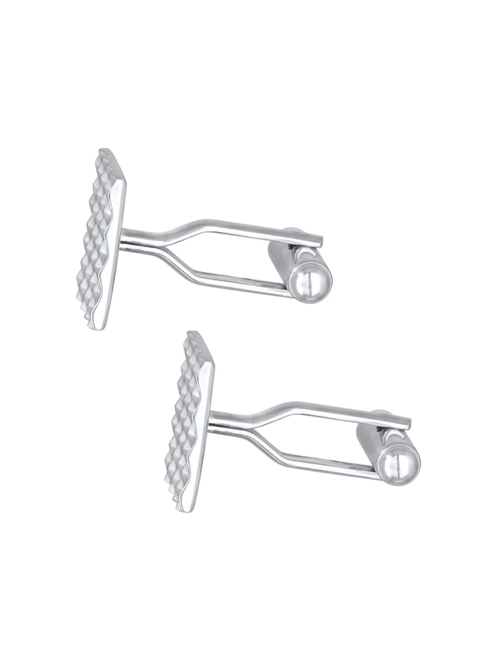 KUZZOI Manschettenknopf 925 Sterling Silber Viereck, Geo in Silber günstig kaufen onesize
