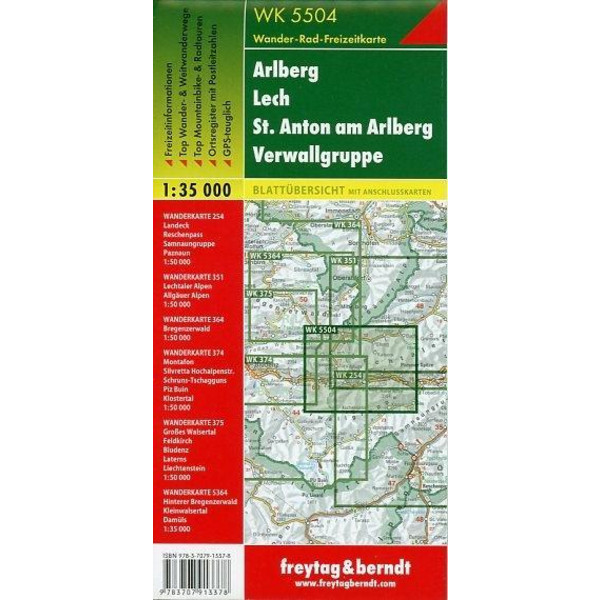 Arlberg - Lech - St. Anton am Arlberg - Verwallgruppe 1 : 35 000 - Wanderkarte