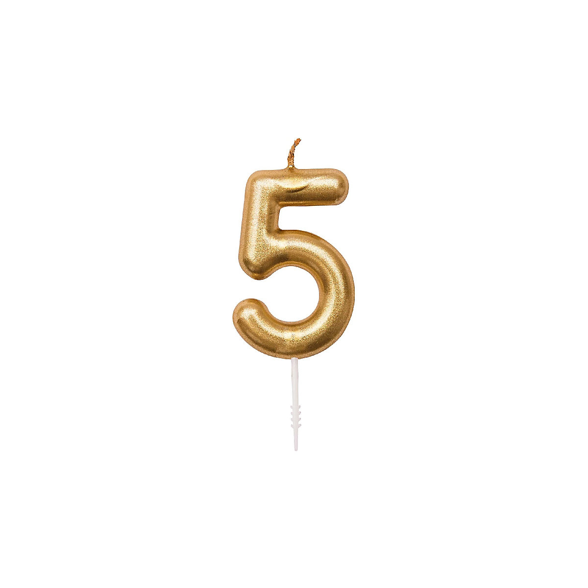 Zahlenkerze 5, Gold