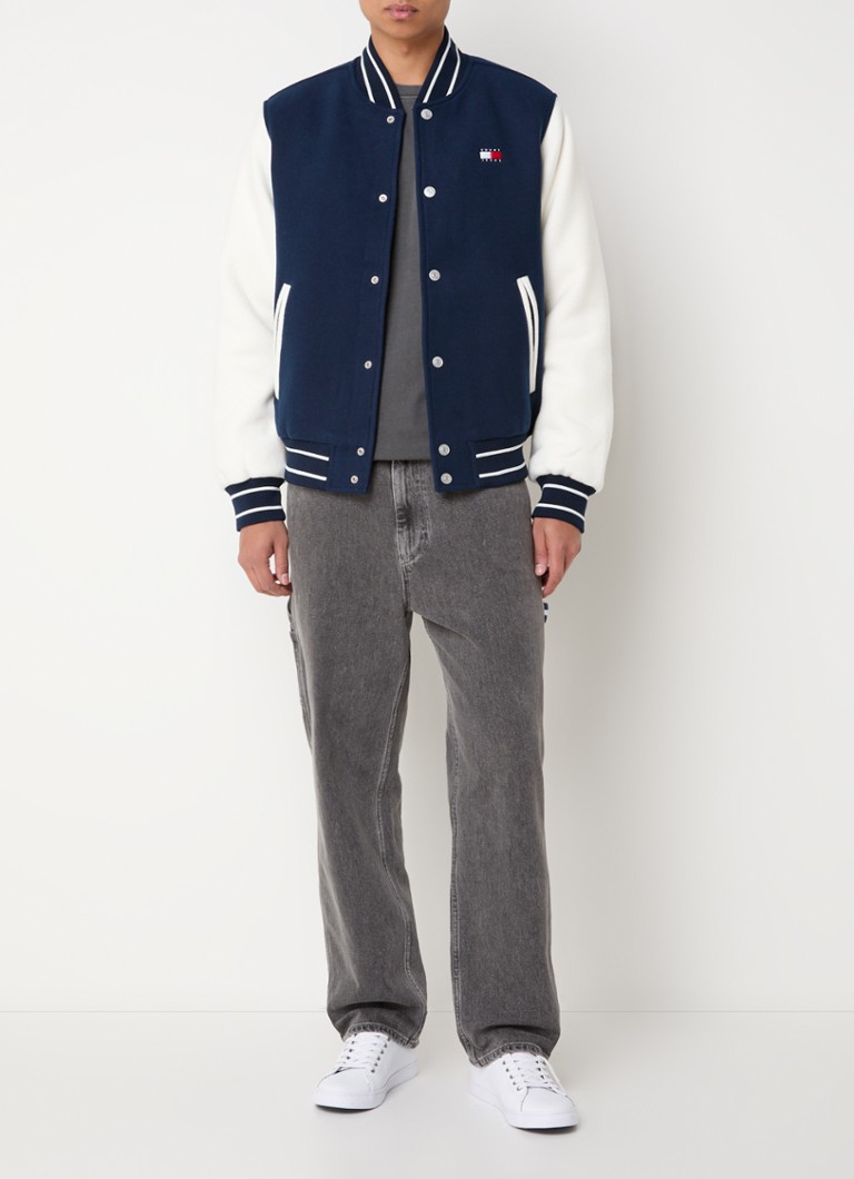 Pikowana kurtka typu bomber Tommy Hilfiger z mieszanki wełny i haftowanym logo.