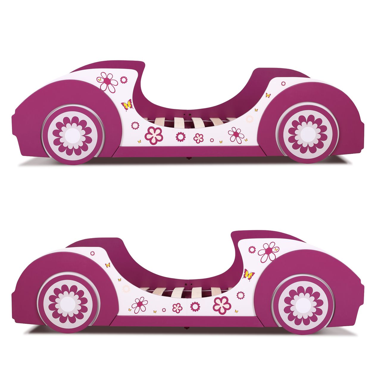 Casaria Kinderbett Butterfly Weiß/Pink 200x90cm